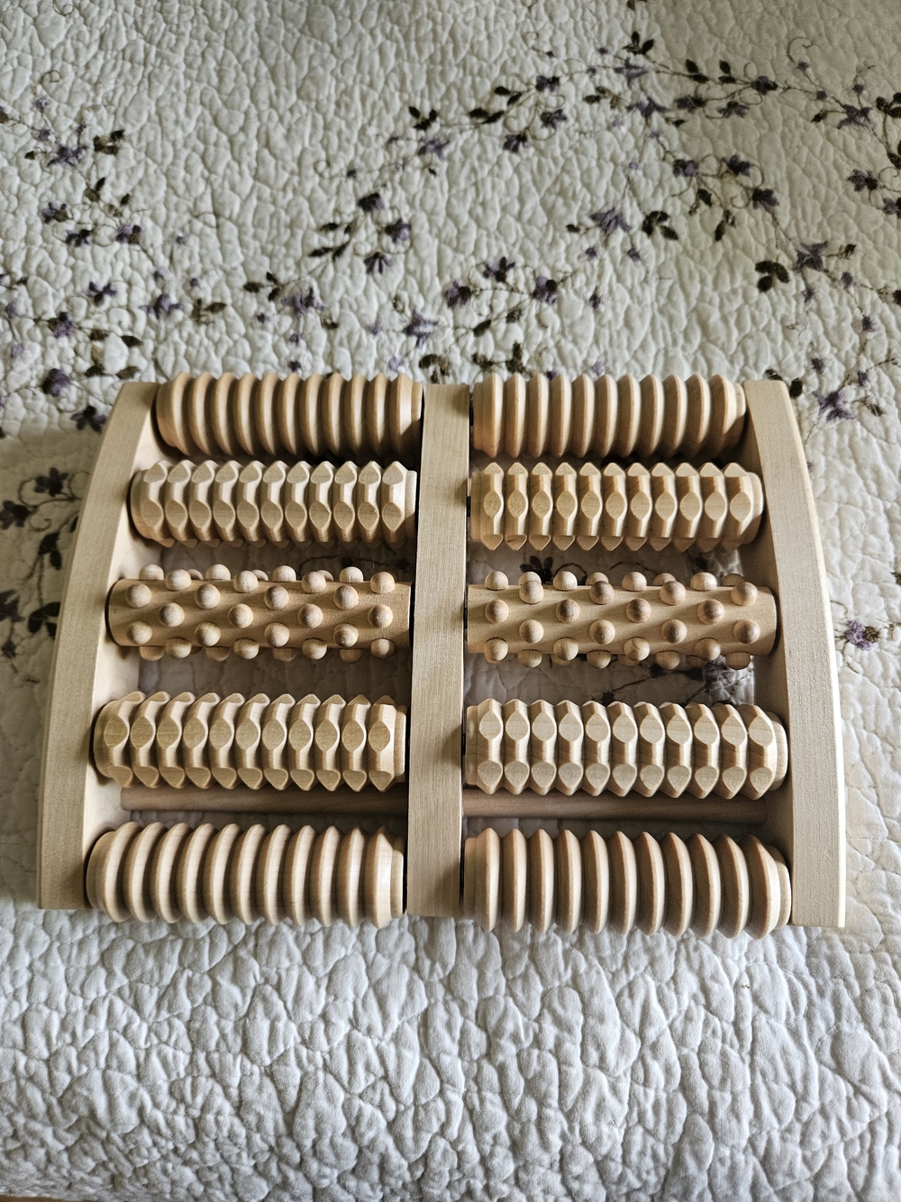 Wooden Foot Massager Roller - Natural
